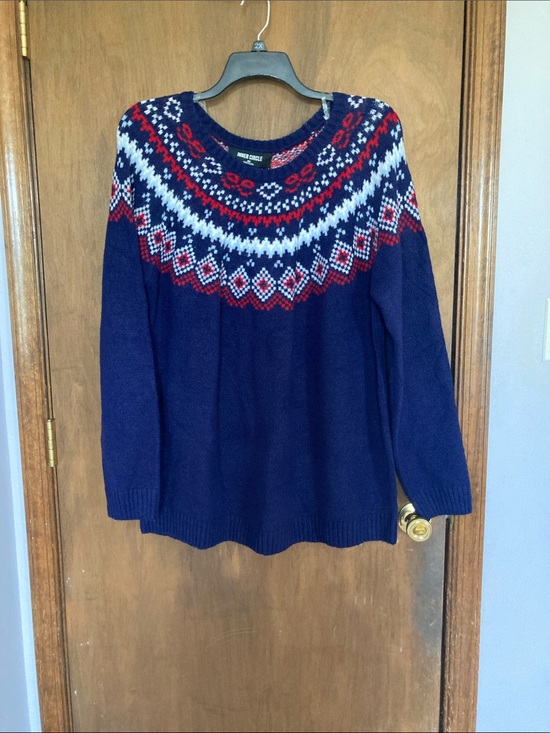 Sweaters - Inner circle crewneck sweater with fair isle like print casual business size 3X